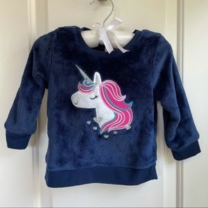 Super Cozy Faux Fur Unicorn Sweatshirt 12 mo